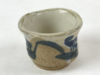 Japanese Ceramic Sake Cup Vtg Tsubomi Guinomi Yakimono Mountain Scene G127