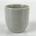 Japanese Ceramic Sake Cup Vtg Tsubomi Ochoko Guinomi Simple Plain Gray G174
