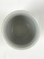 Japanese Ceramic Sake Cup Vtg Tsubomi Ochoko Guinomi Simple Plain Gray G175