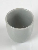Japanese Ceramic Sake Cup Vtg Tsubomi Ochoko Guinomi Simple Plain Gray G175