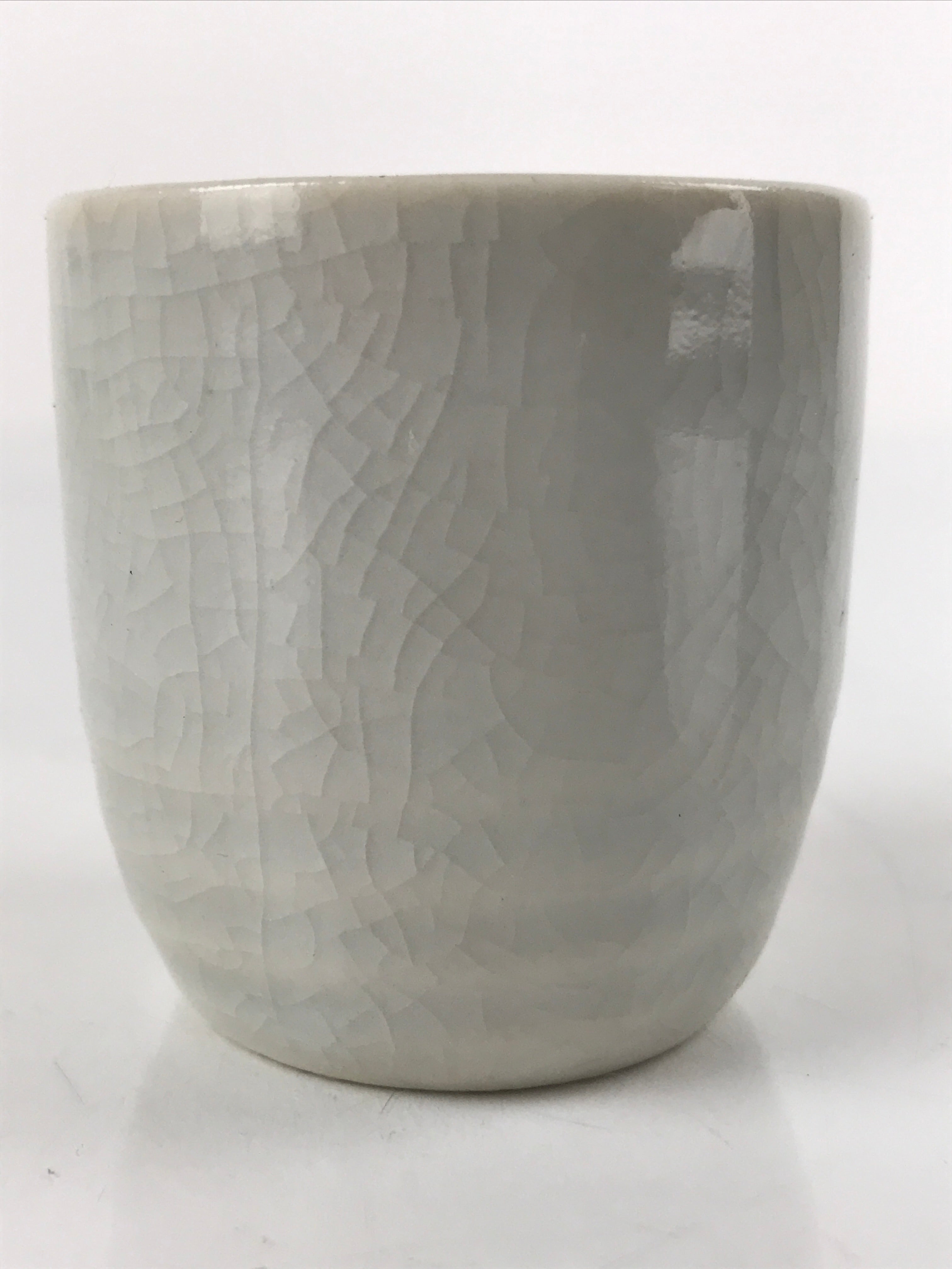 Japanese Ceramic Sake Cup Vtg Tsubomi Ochoko Guinomi Simple Plain Gray G176