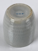 Japanese Ceramic Sake Cup Vtg Tsubomi Ochoko Guinomi Simple Plain Gray G177