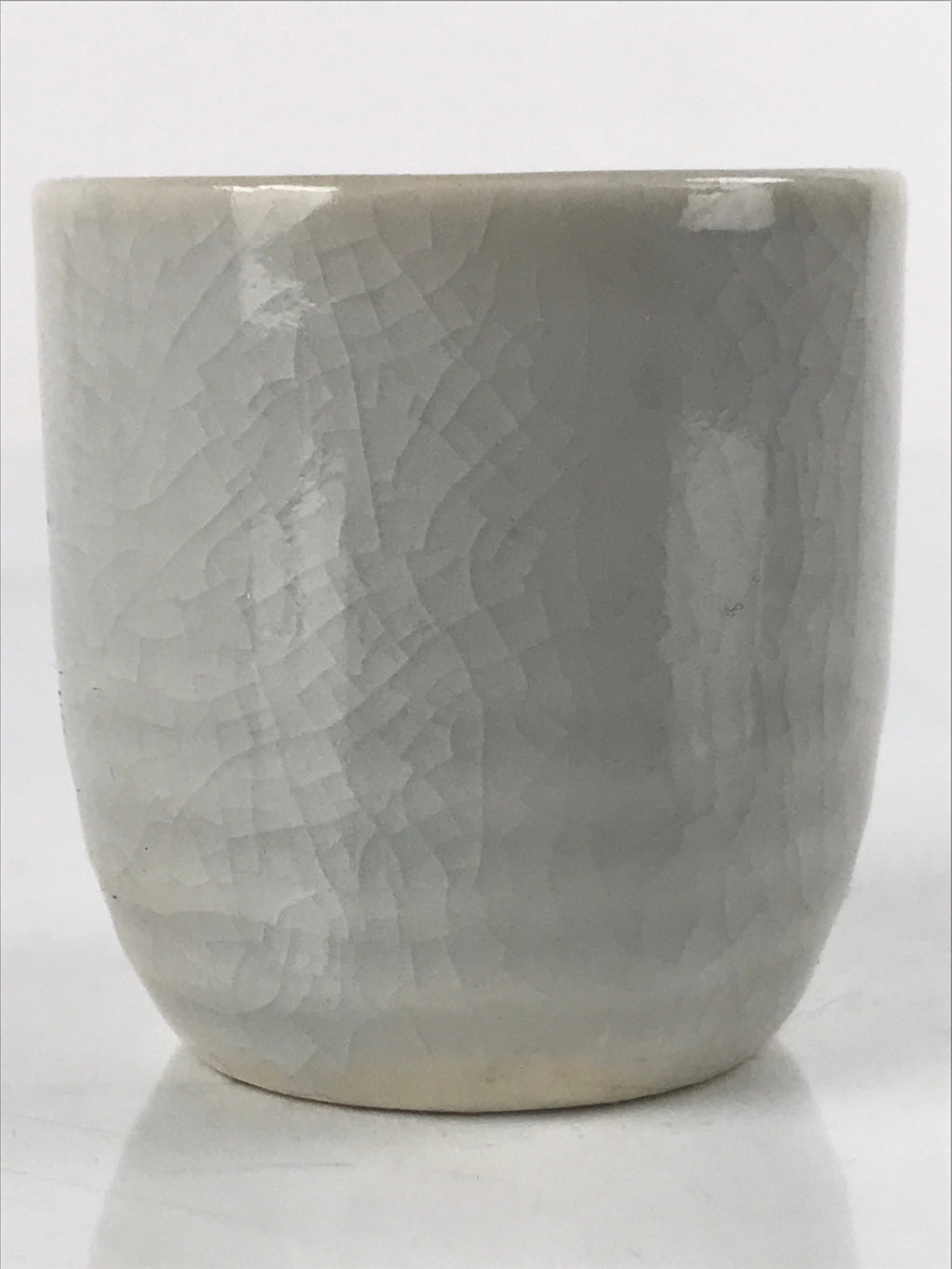 Japanese Ceramic Sake Cup Vtg Tsubomi Ochoko Guinomi Simple Plain Gray G178