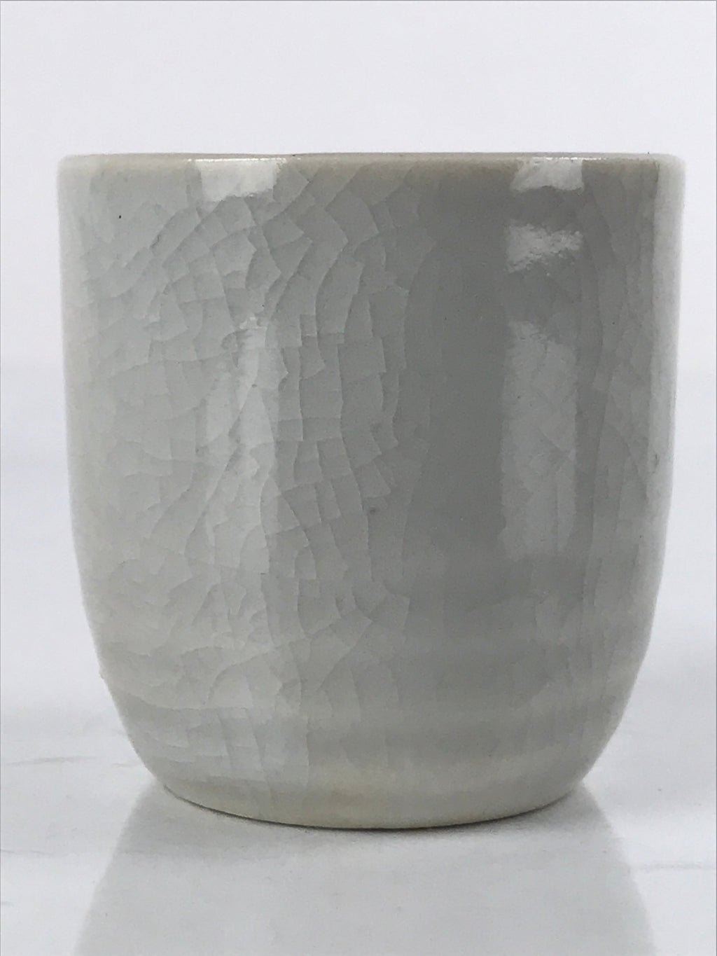 Japanese Ceramic Sake Cup Vtg Tsubomi Ochoko Guinomi Simple Plain Gray G178