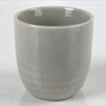 Japanese Ceramic Sake Cup Vtg Tsubomi Ochoko Guinomi Simple Plain Gray G178