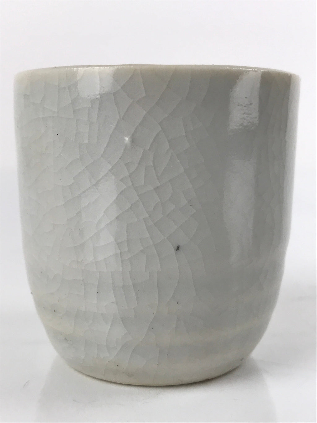 Japanese Ceramic Sake Cup Vtg Tsubomi Ochoko Guinomi Simple Plain Gray G179