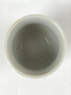 Japanese Ceramic Sake Cup Vtg Tsubomi Ochoko Guinomi Simple Plain Gray G179