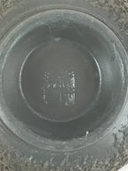 Japanese Ceramic Sake Cup Vtg Tsubomi Ochoko Guinomi Textured Bronze Brown G223