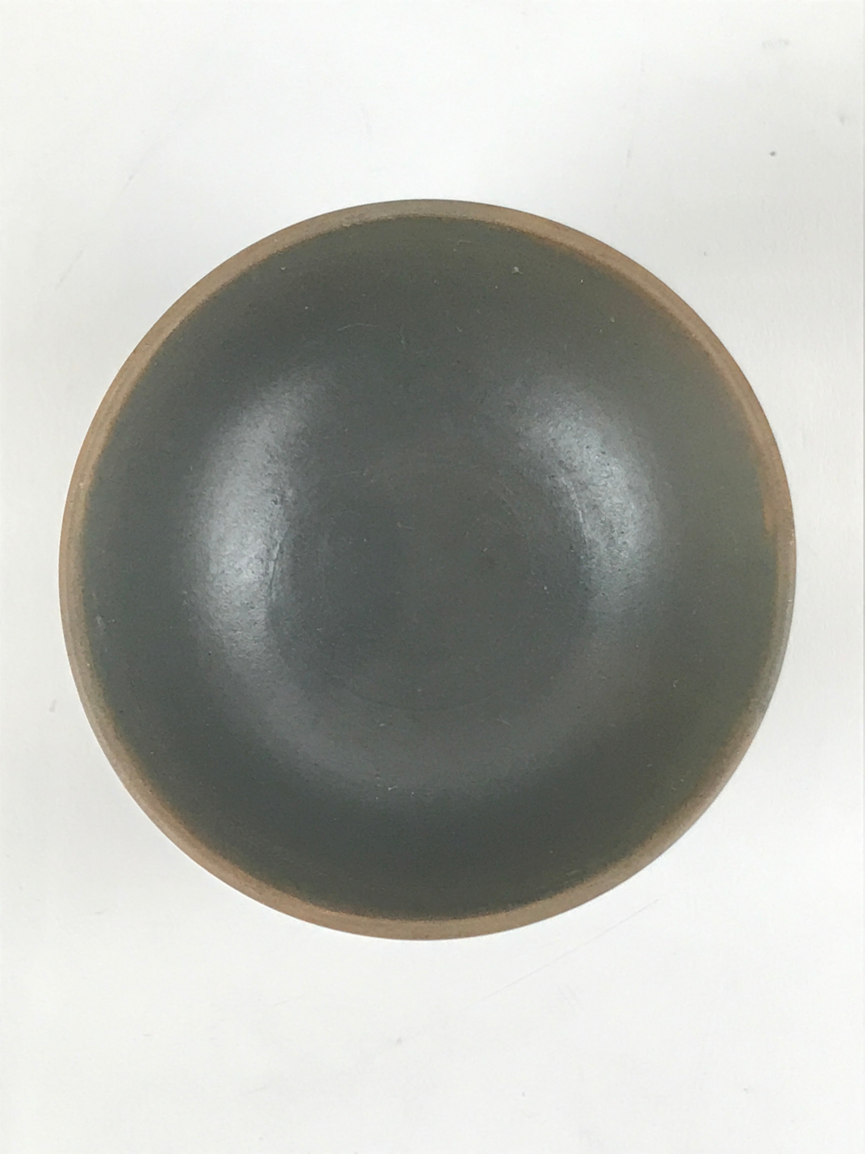 Japanese Ceramic Sake Cup Vtg Tsubomi Ochoko Guinomi Textured Bronze Brown G225