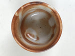 Japanese Ceramic Sake Cup Vtg Tsubomi Ochoko Red Shino Ware Brown White G286