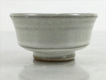 Japanese Ceramic Sake Cup Vtg Wan Ochoko Guinomi Simple White Glaze G260