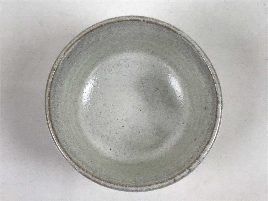 Japanese Ceramic Sake Cup Vtg Wan Ochoko Guinomi Simple White Glaze G260