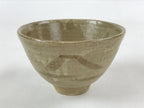Japanese Ceramic Seto Ware Green Tea Bowl Vtg Light Brown Kohiki Chawan PX708