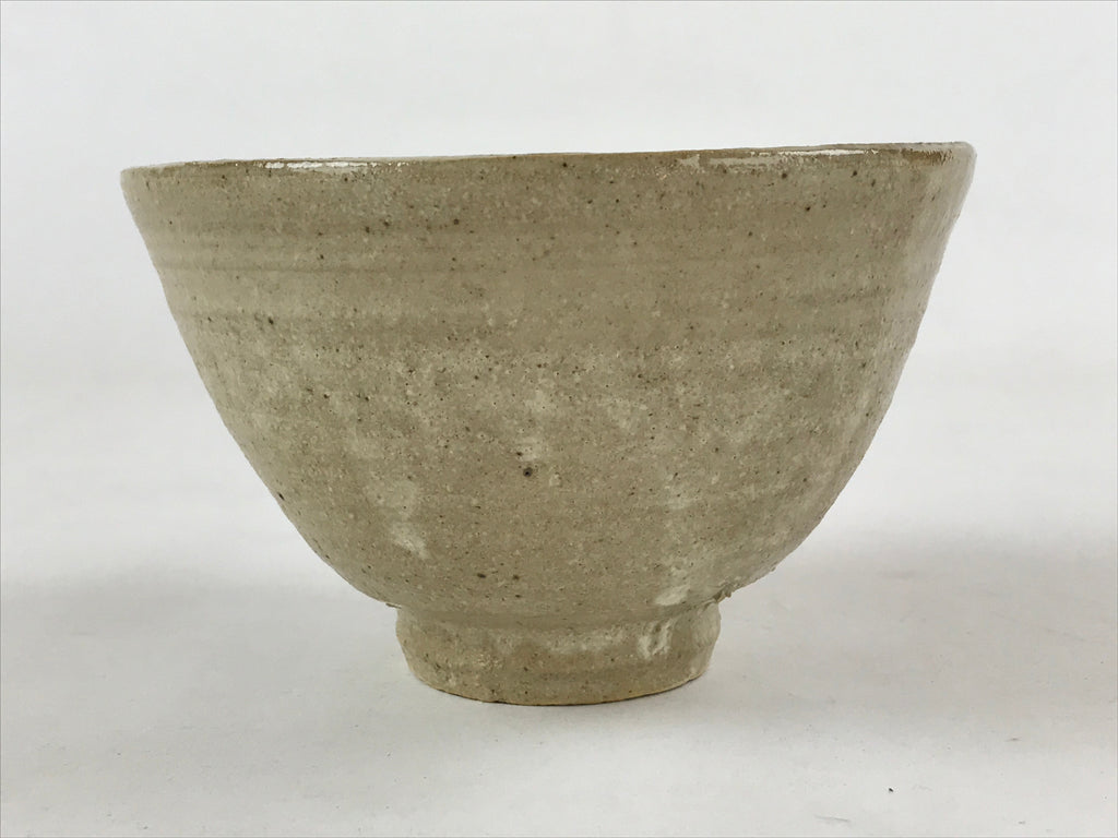 Japanese Ceramic Seto Ware Green Tea Bowl Vtg Light Brown Kohiki Chawan PX708
