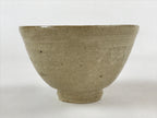 Japanese Ceramic Seto Ware Green Tea Bowl Vtg Light Brown Kohiki Chawan PX708