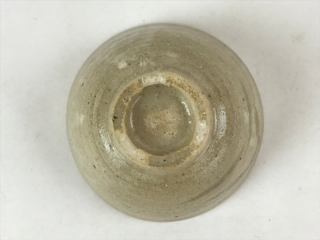 Japanese Ceramic Seto Ware Green Tea Bowl Vtg Light Brown Kohiki Chawan PX708