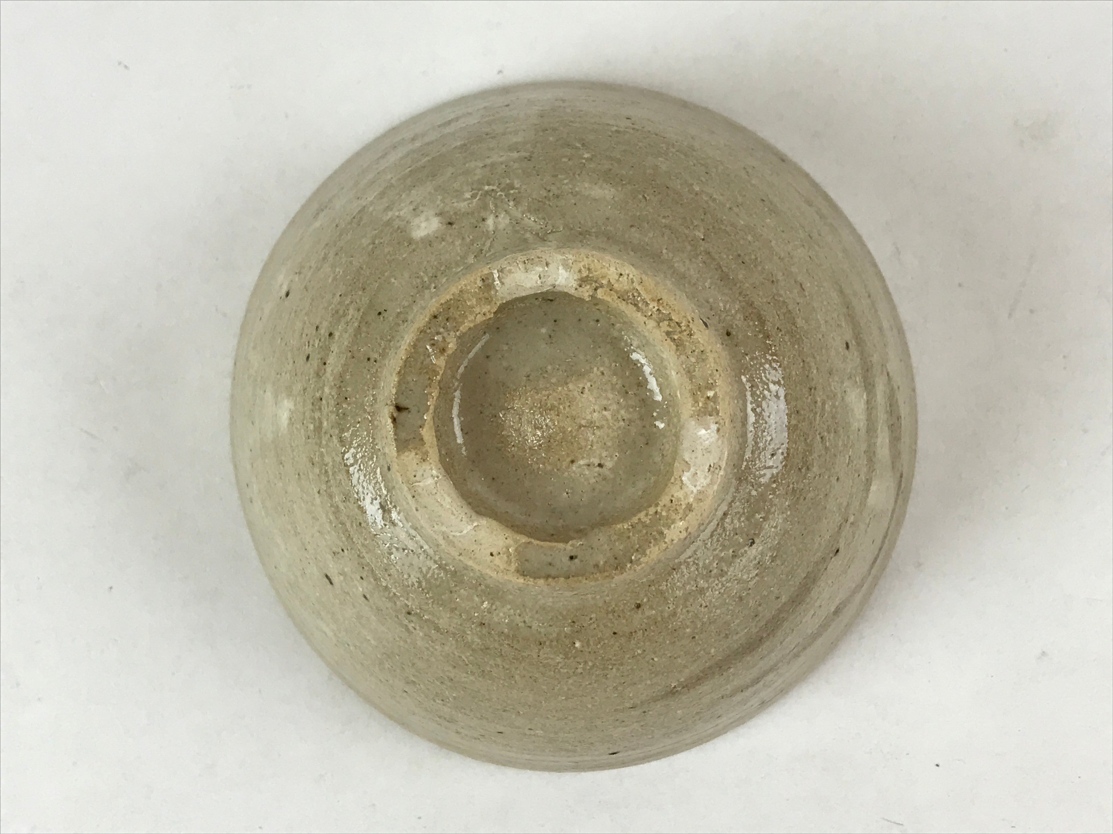 Japanese Ceramic Seto Ware Green Tea Bowl Vtg Light Brown Kohiki Chawan PX708