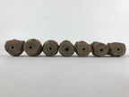 Japanese Ceramic Seven Lucky Gods Figurine Set Vtg Decoration Stand Brown BD933