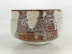 Japanese Ceramic Shino Ware Green Tea Bowl Vtg Chawan Tea Ceremony Matcha GTB989