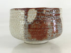 Japanese Ceramic Shino Ware Green Tea Bowl Vtg Chawan Tea Ceremony Matcha GTB989
