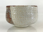 Japanese Ceramic Shino Ware Green Tea Bowl Vtg Chawan Tea Ceremony Matcha GTB989