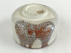 Japanese Ceramic Shino Ware Green Tea Bowl Vtg Chawan Tea Ceremony Matcha GTB989
