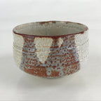 Japanese Ceramic Shino Ware Green Tea Bowl Vtg Chawan Tea Ceremony Matcha GTB989