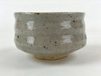 Japanese Ceramic Shino Ware Green Tea Bowl Vtg Gray Matcha Chawan Sado PX709