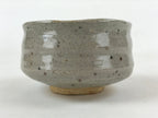 Japanese Ceramic Shino Ware Green Tea Bowl Vtg Gray Matcha Chawan Sado PX709