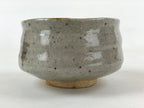 Japanese Ceramic Shino Ware Green Tea Bowl Vtg Gray Matcha Chawan Sado PX709