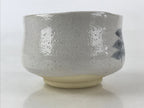 Japanese Ceramic Shino Ware Green Tea Bowl Vtg White Matcha Chawan Sado PX684