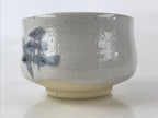 Japanese Ceramic Shino Ware Green Tea Bowl Vtg White Matcha Chawan Sado PX684