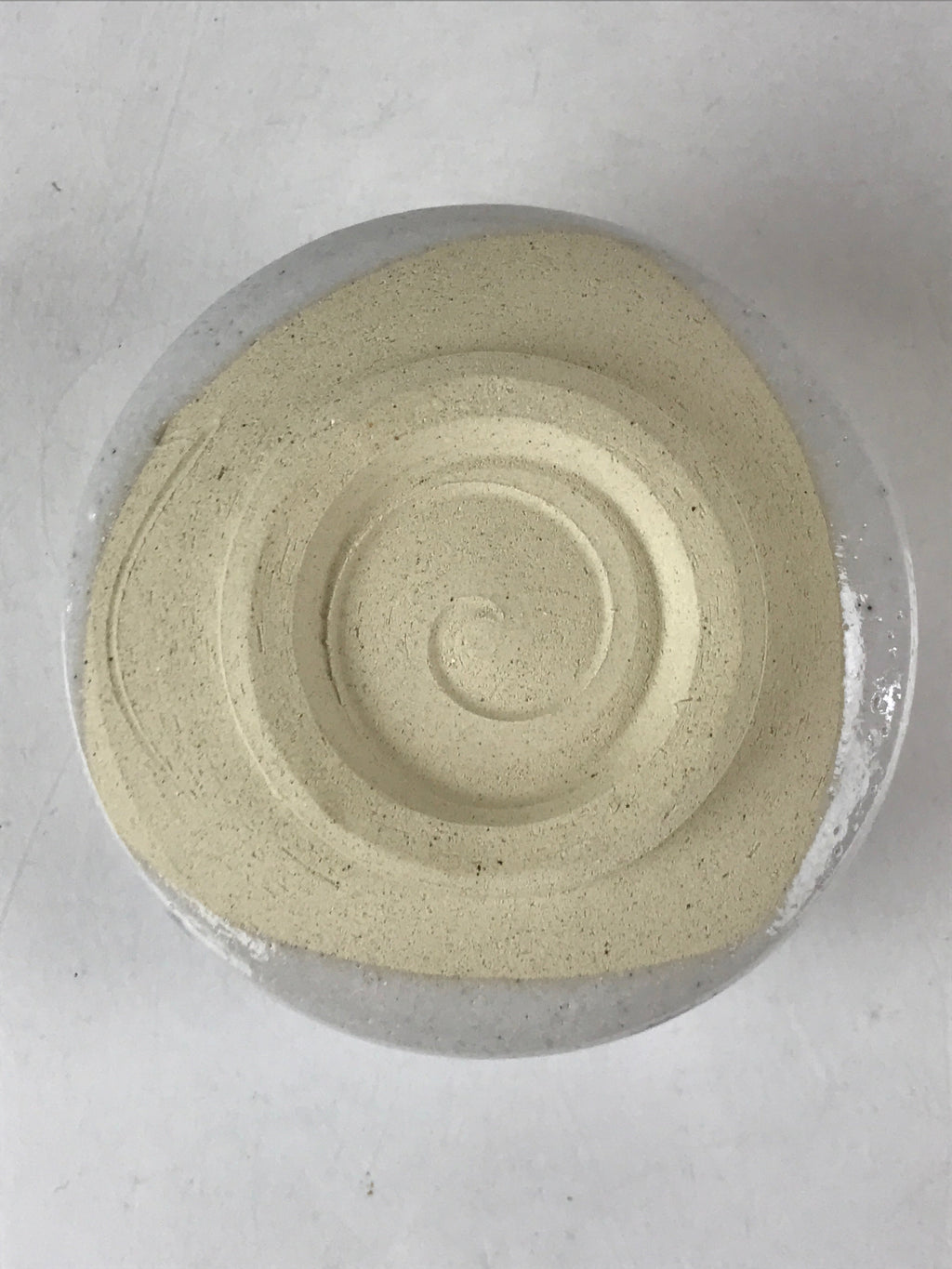 Japanese Ceramic Shino Ware Green Tea Bowl Vtg White Matcha Chawan Sado PX684