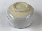 Japanese Ceramic Shino Ware Green Tea Bowl Vtg White Matcha Chawan Sado PX684