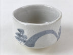 Japanese Ceramic Shino Ware Green Tea Bowl Vtg White Matcha Chawan Sado PX684