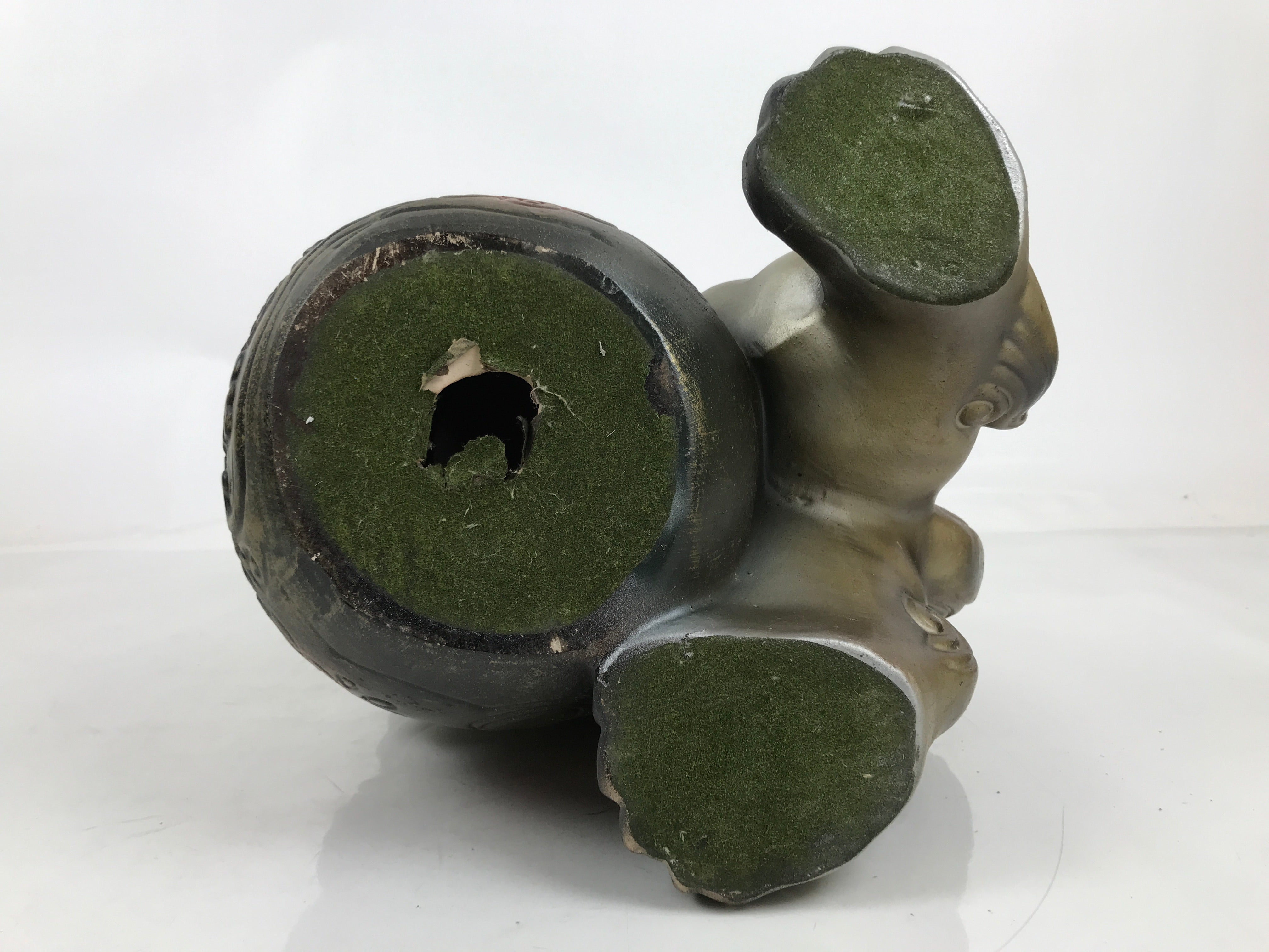 Japanese Ceramic Shishi Foo Lion Dog Statue Vtg Shisa Komainu Okimono Brown ST54