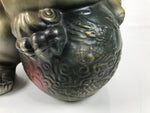 Japanese Ceramic Shishi Foo Lion Dog Statue Vtg Shisa Komainu Okimono Brown ST55