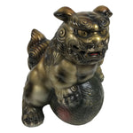 Japanese Ceramic Shishi Foo Lion Dog Statue Vtg Shisa Komainu Okimono Brown ST55