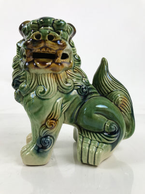 Japanese Ceramic Shishi Foo Lion Dog Statue Vtg Shisa Komainu