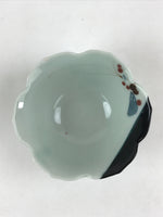 Japanese Ceramic Side Dish Bowl Vtg Flower Bud White Plate Yakimono PY484