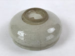 Japanese Ceramic Side Dish Bowl Vtg Nimono Beige Green Crackle Yakimono PY534