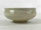 Japanese Ceramic Side Dish Bowl Vtg Nimono Beige Green Crackle Yakimono PY535
