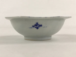 Japanese Ceramic Side Dish Plate Vtg Octagonal White Blue Bowl Yakimono PY482