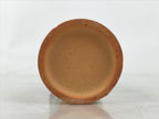 Japanese Ceramic Single Flower Vase Vtg Small Kabin Brown Blue Unglazed MFV97