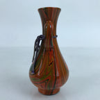 Japanese Ceramic Single Flower Vase Vtg Small Kabin Nagasaki Nanban Nuri MFV86