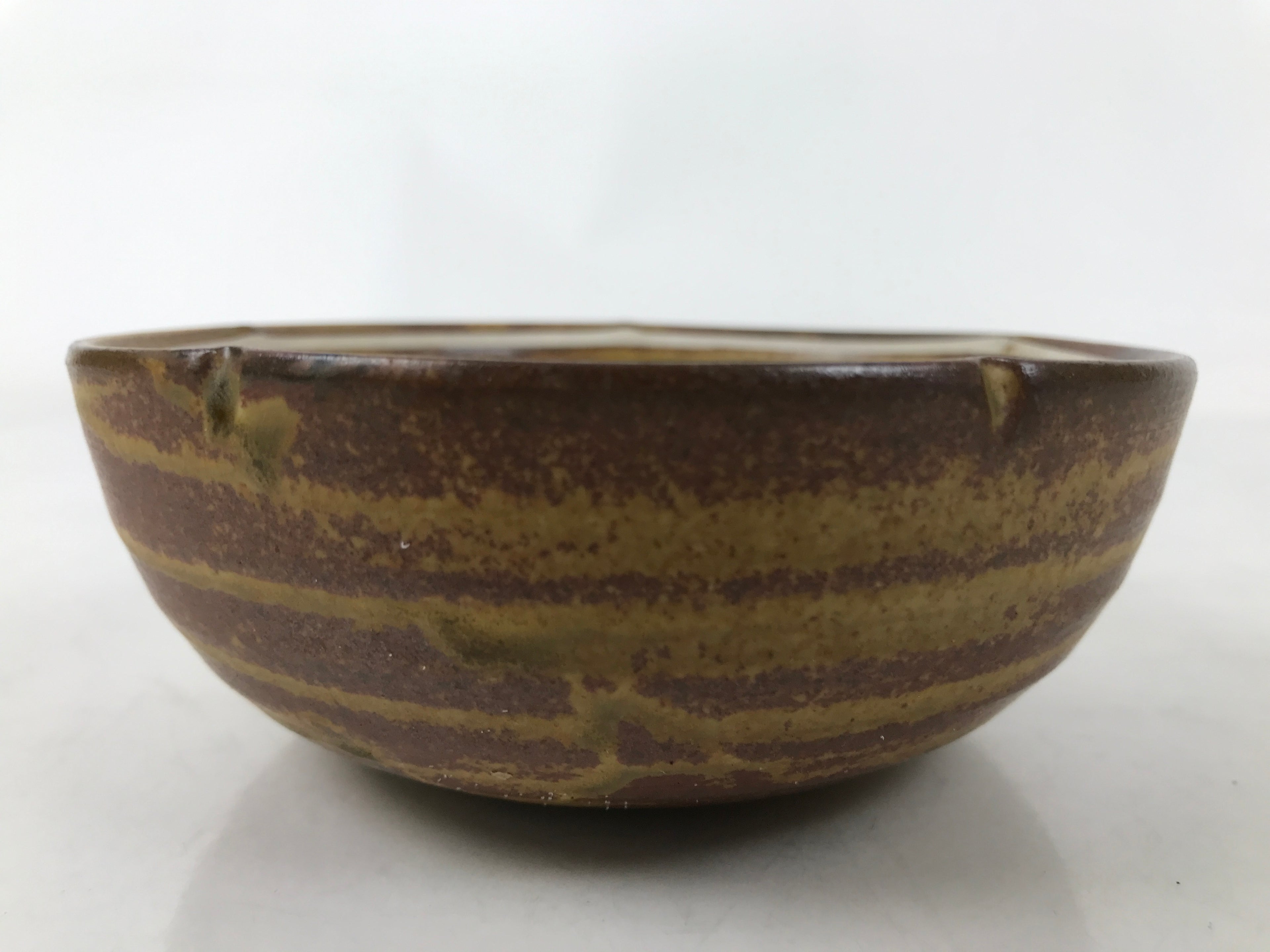 Japanese Ceramic Small Bowl Kobachi Vtg Namasu Dish Plum Blossom Ume Brown Y286