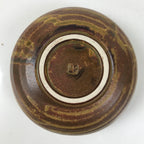 Japanese Ceramic Small Bowl Kobachi Vtg Namasu Dish Plum Blossom Ume Brown Y286