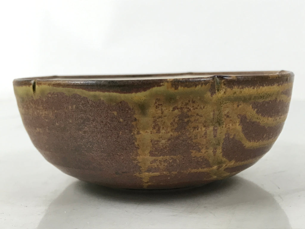 Japanese Ceramic Small Bowl Kobachi Vtg Namasu Dish Plum Blossom Ume Brown Y287