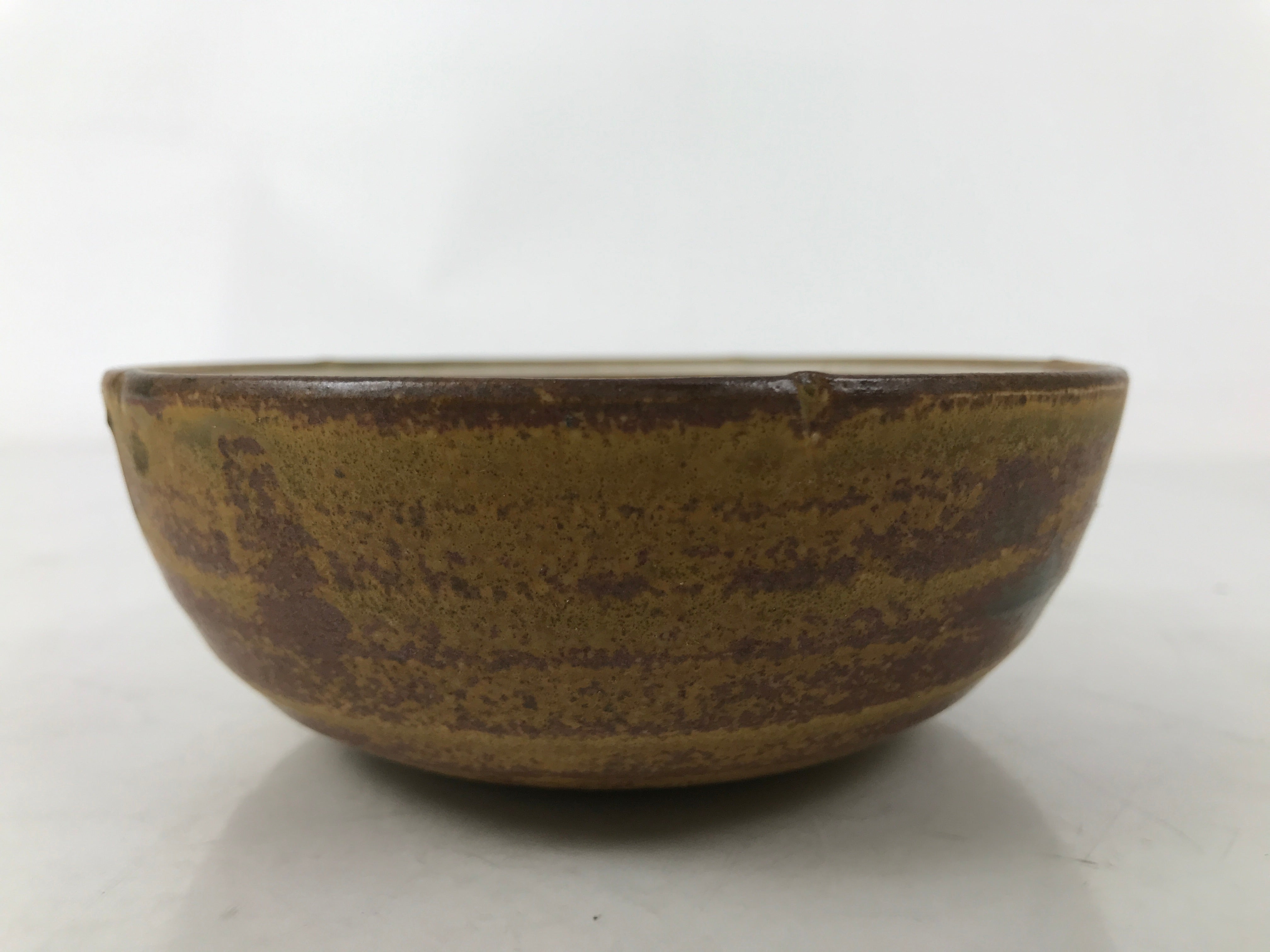 Japanese Ceramic Small Bowl Kobachi Vtg Namasu Dish Plum Blossom Ume Brown Y289