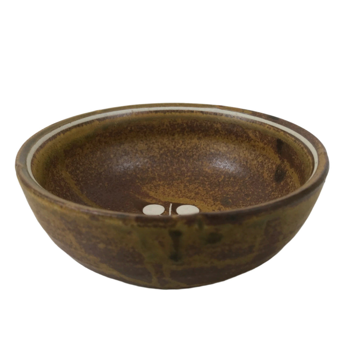 Japanese Ceramic Small Bowl Kobachi Vtg Namasu Dish Plum Blossom Ume Brown Y289